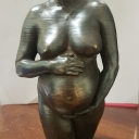 Bronzen beeld zwanger